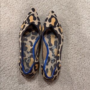 Rothy's Leopard Pattern Flats in Black, Tan, and Brown